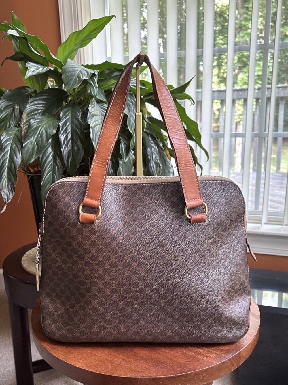 CELINE Macadam Dome Bag, Brown